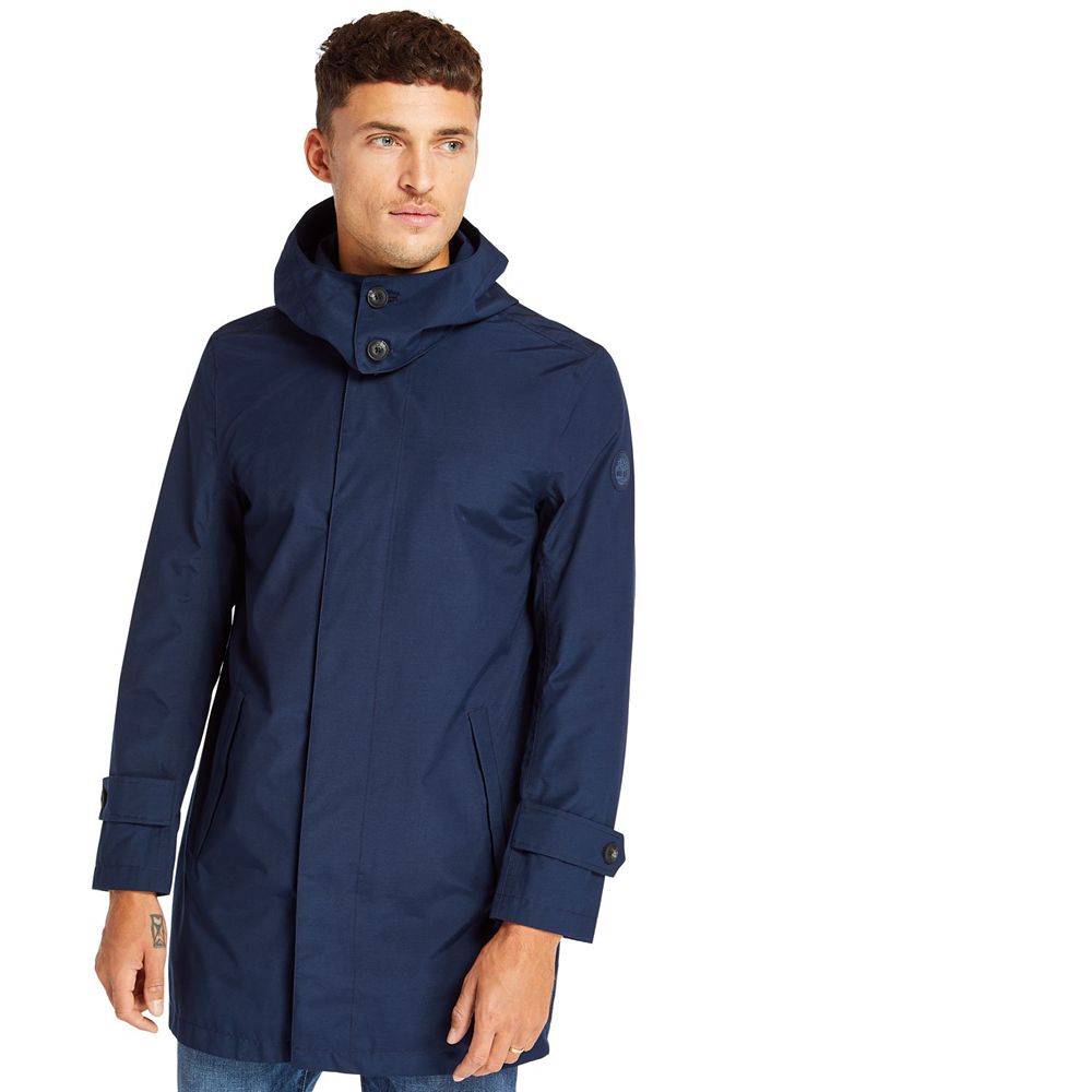 Timberland Mens Jackets Doubletop Mountain Waterproof Raincoat - Navy - India HW0536897